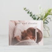 Amour et Merci Minimal Simple Photo Baby (Debout devant)