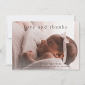 Amour et Merci Minimal Simple Photo Baby (Devant)