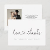 Amour et Merci minimum script coeur photo petit (Devant / Derrière)