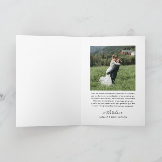 Amour et Merci Modern Mariage Photo Collage (Intérieur)