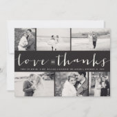 Amour Et Merci Modern Script 6 Mariage Photo (Devant)