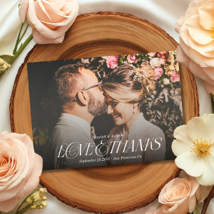 Amour et Merci Moderne Élégant Mariage de calligra
