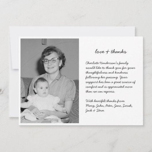 Amour et Merci modernes 6 photos Funérailles/Sympa (Dos)