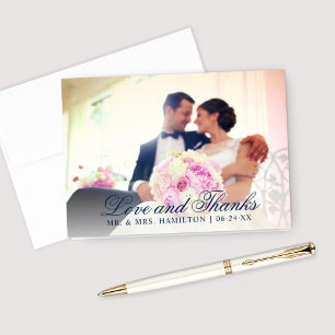 Amour et merci Navy Blue Mariage Photo