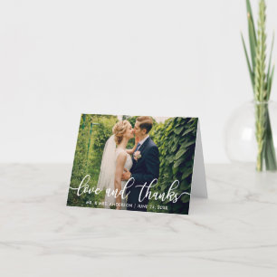 Amour et Merci Photo Mariage Merci Note