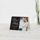 Amour et merci Photo Mariage noir et argent (Devant)