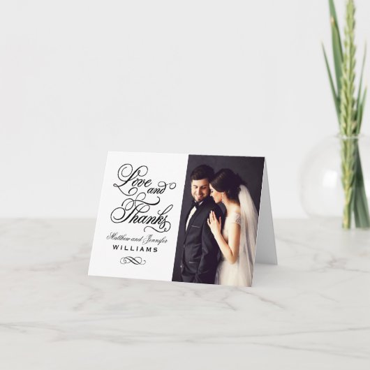 Amour et merci Photo Mariage noir et blanc (Devant)