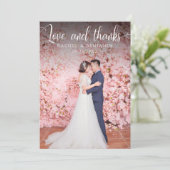 Amour et merci Photo Mariage QR Code Merci (Debout devant)