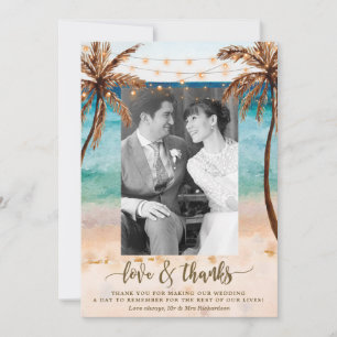 amour et merci photo plage mariage tropical