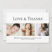 Amour et Merci Photos de bébé Naissance minimale (Devant)