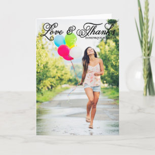 Amour et Merci Pretty Script Photo Graduation