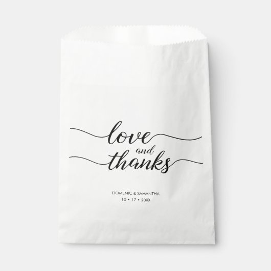 Amour et merci Script Mariage Sacs spéciaux (Devant)