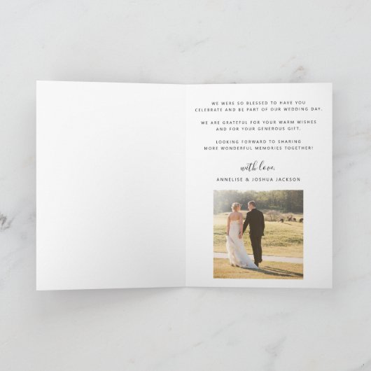 Amour et merci script moderne 2 photos mariage (Intérieur)