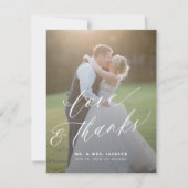 Amour et merci script moderne 2 photos mariage (Devant)