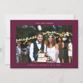 Amour et merci Simple Mariage Photo Cranberry (Devant)