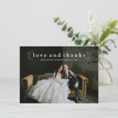 Amour et Merci Simple Photo Mariage (Debout devant)