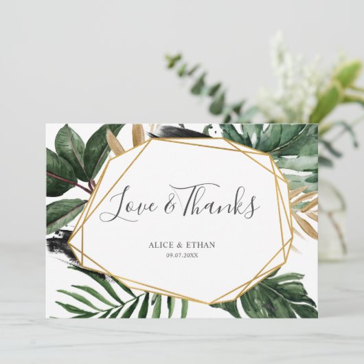 Amour Et Merci Verdure Mariage Tropical (Debout devant)