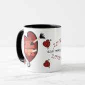 Amour et plus d'amour 11oz. Tasse (Devant gauche)