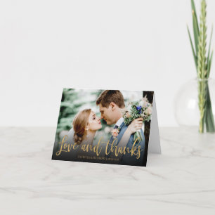 Amour et Remerciements Jolie Photo Mariage Merci