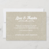 AMOUR ET REMERCIEMENTS TYPOGRAPHIE MERCI (Dos)