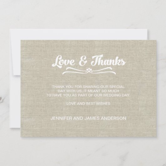 AMOUR ET REMERCIEMENTS TYPOGRAPHIE MERCI (Dos)