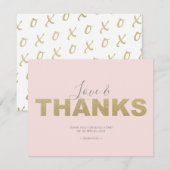 Amour et Remerciements XOXO Merci (Devant / Derrière)