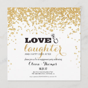 Amour et rire et pour toujours invitation heureuse