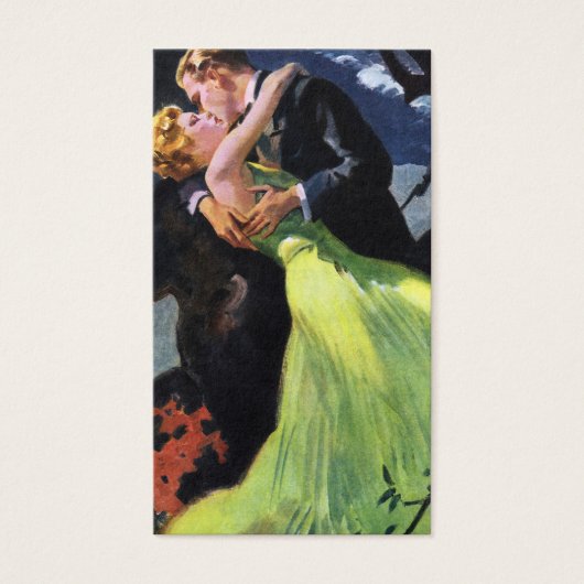 Amour et romance vintage, baiser romantique (Devant)