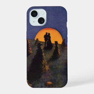 Amour et romance vintage, baiser sous la lune de r
