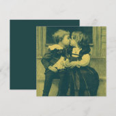 Amour et romance vintage, invitation de baiser d'e (Devant / Derrière)