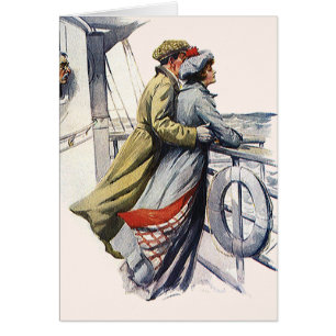 Amour et romance vintage, jeunes mariés sur un bat