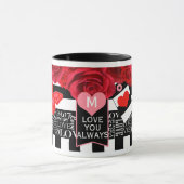 Amour et Rose Blackboard Style Mug (Centre)
