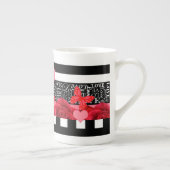Amour et Rose Blackboard Style Mug (Droite)