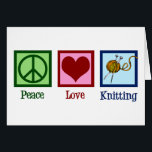 Amour et tricot de paix<br><div class="desc">Je ne vais pas n'importe où sans mes aiguilles et fil. J'aime tricoter.</div>
