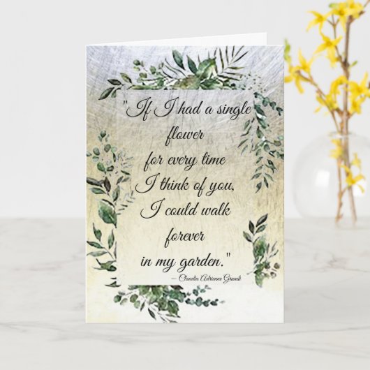 “Amour Éternel” Carte d'amour (Fleur jaune)