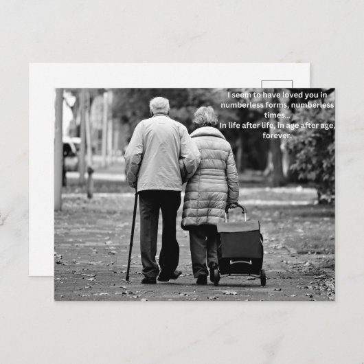 amour éternel carte postale (Devant / Derrière)