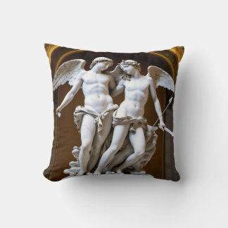 Amour éternel : Coussin décoratif cupide et psychi
