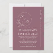 Amour éternel | Deep Mauve | Invitation de mariage (Devant)