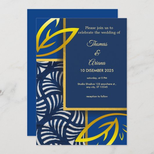 Amour éternel - Faire-part de mariage (Devant / Derrière)