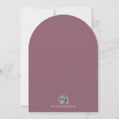 Amour éternel | Invitation Deep Mauve Arch Wedding (Dos)