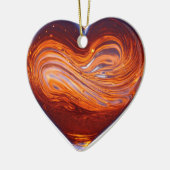 ""Amour éternel : Ornement de coeur en céramique a (Gauche)