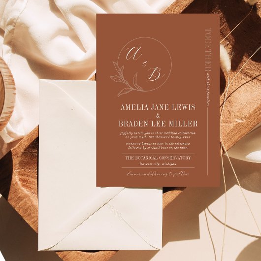 Amour éternel | Terre cuite | Invitation de mariag