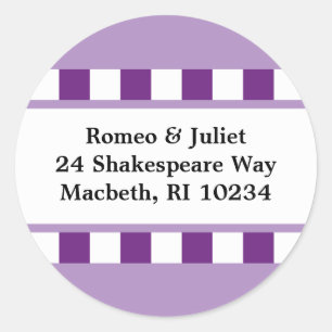 Amour ! Étiquette de adresse - Violet