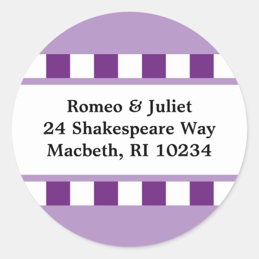 Amour ! Étiquette de adresse - Violet (Devant)