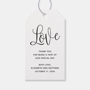 Amour. Étiquette de cadeau en kraft. Mariage rusti