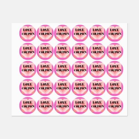 Amour Étiquette V jour (Feuille)