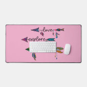 Amour Explore Aventure Arrow Tribal Boho Design (Clavier et souris)
