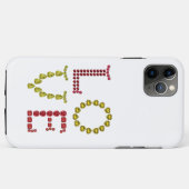 Amour faciale coque iphone Gemstone Jaune et Rouge (Dos (Horizontal))