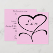 Amour Faire-part de mariage (Devant / Derrière)