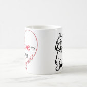 Amour fait sur commande de la tasse I mon café de (Centre)